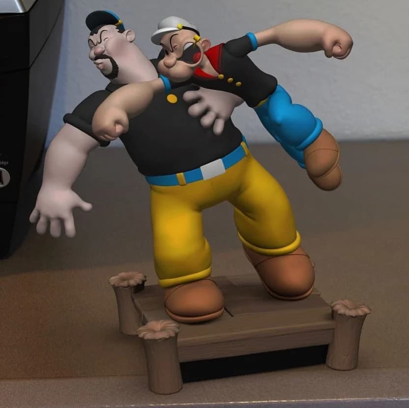 Popeye vs Brutus — Diorama