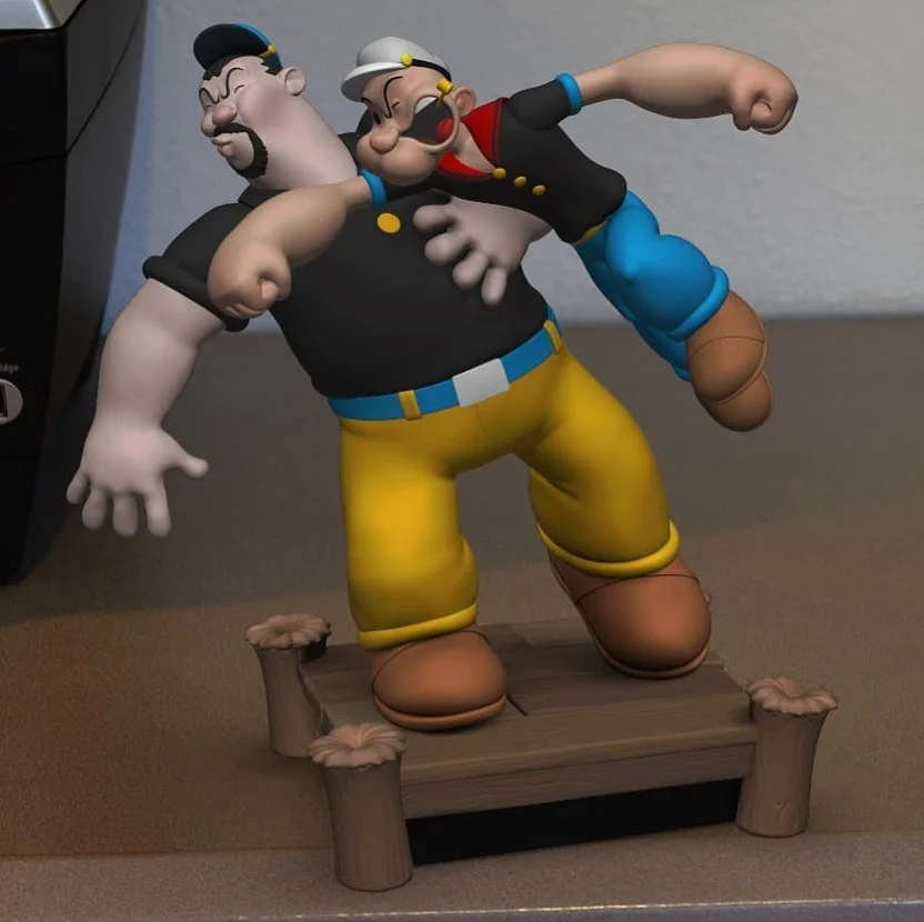 Popeye vs Brutus — Diorama
